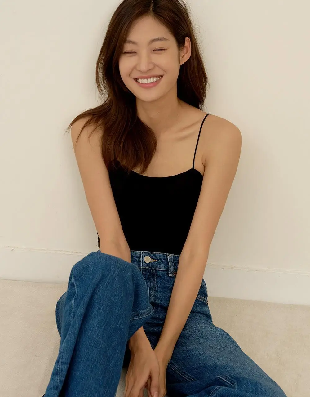 [류혜영 PICK] 마른파이브 날마다 모달 코튼 캡내장 크롭 얇은 끈 나시 FREE,XL (블랙) 상세페이지 49